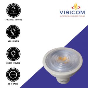 LAMPU LED MR16 5 WATT /GU10 AC VISICOM - Kuning