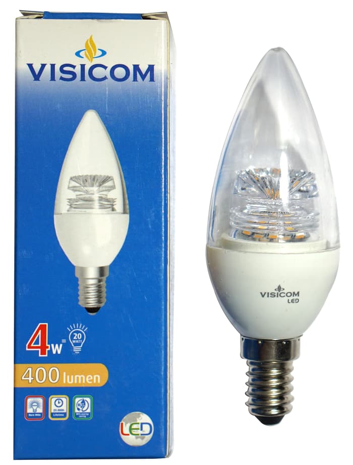 LED CANDLE C38 4 WATT - E14 VISICOM - Kuning