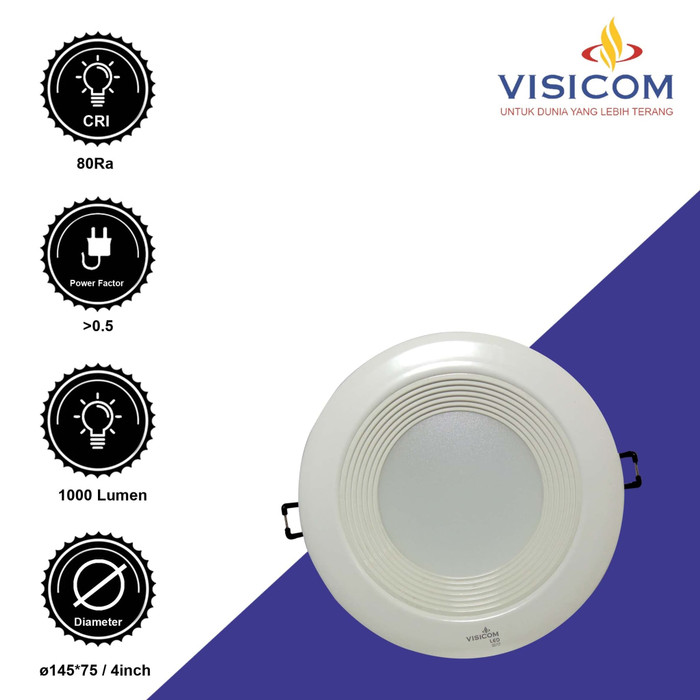 LED DOWNLIGHT 4 10 WATT ( MODEL SPEAKER ) - Putih